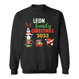 Leon Family Name Leon Family Christmas Sweatshirt - Seseable