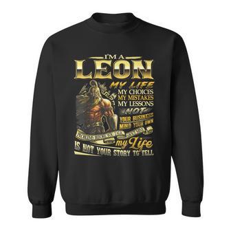 Leon Family Name Leon Last Name Team Sweatshirt - Seseable