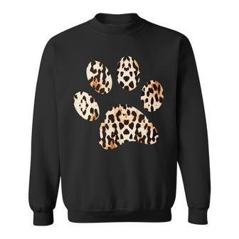 Leopard Cheetah Paw Print Sweatshirt - Monsterry