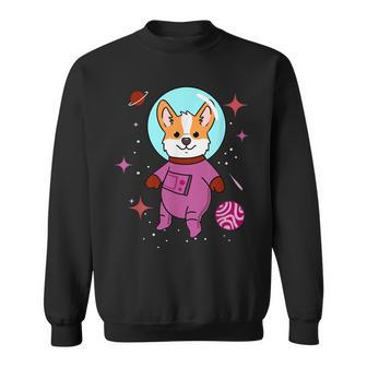Lesbian Corgi In Space Lesbian Sweatshirt - Monsterry DE