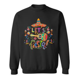Let's Fiesta Cinco De Mayo Fiesta Squad Sombrero Hat Mexican Sweatshirt | Mazezy