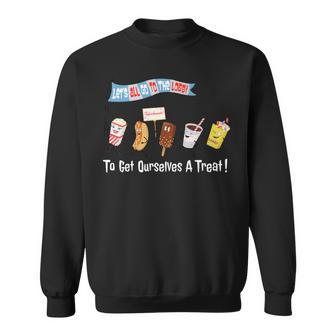 Let’S All Go To The Lobby Treat Retro Style Movie Sweatshirt - Monsterry