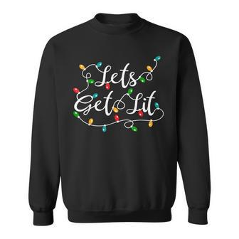 Let's Get Lit Xmas Holidays Christmas Sweatshirt - Monsterry CA