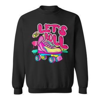 Let's Roll Unicorn Roller Skate Fun Party Girl's Sweatshirt - Monsterry UK