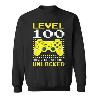 Level 100 Days Of School Unlocked Gamer Video Games Boy Girl Sweatshirt - Monsterry CA
