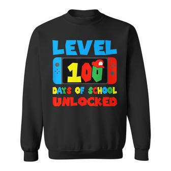 Level 100 Days Of School Unlocked Video Games Boys Gamer Sweatshirt | Mazezy