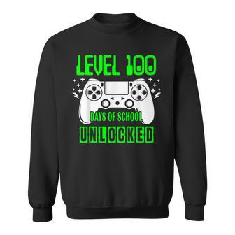 Level 100 Days Of School Unlocked Video Games Boys Gamer Sweatshirt - Seseable