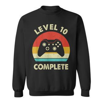 Level 10Th Complete Retro 10 Year Wedding Anniversary Sweatshirt - Thegiftio UK