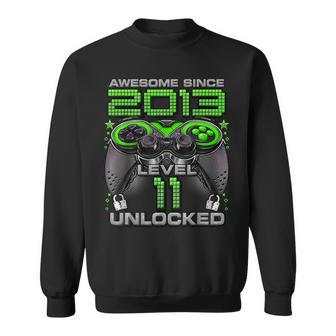 Level 11 Unlocked Awesome Since 2013 Gaming 11Th Birthday Sweatshirt - Monsterry