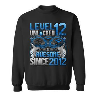 Level 12 Unlocked Awesome Since 2012 12Th Birthday Gaming Sweatshirt - Seseable