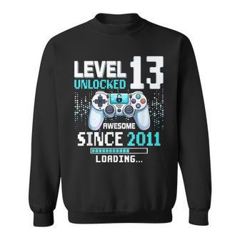 Level 13 Unlocked 13Th Gaming Birthday Sweatshirt - Thegiftio UK