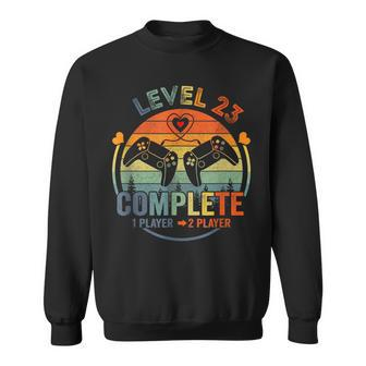 Level 23 Complete Gamer 23Rd Wedding Anniversary Sweatshirt | Mazezy