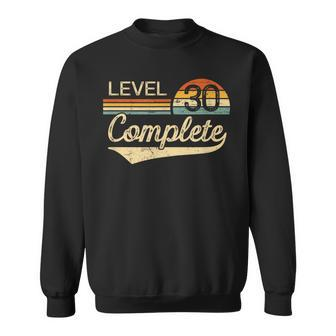 Level 30 Complete Vintage 30Th Wedding Anniversary Sweatshirt - Monsterry UK