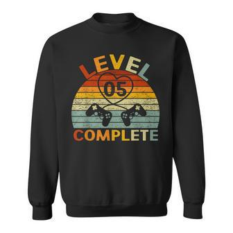 Level 5 Complete Gamers Couple 5Th Wedding Anniversary Sweatshirt - Thegiftio UK