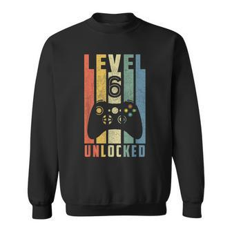 Level 6 Unlocked 6Th Video Gamer Birthday Boy Sweatshirt - Monsterry