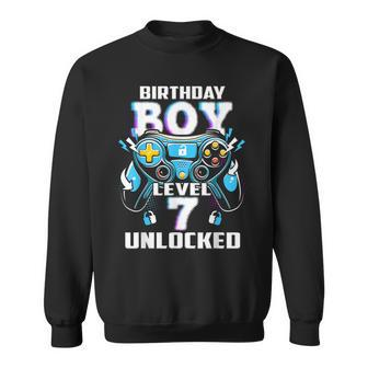 Level 7 Unlocked Video Game 7Th Birthday Gamer Boys Sweatshirt - Monsterry