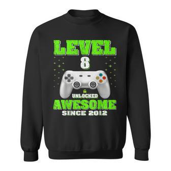 Level 8 Unlocked Awesome Since 2012 Video Game 8Th Birthday Sweatshirt - Monsterry AU