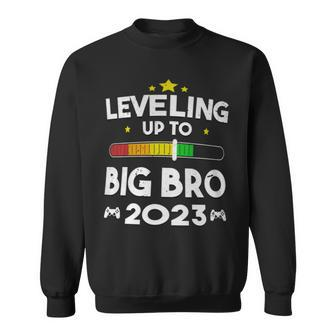 Leveling Up To Big Bro Promoted To Brother Est 2023 Loading Sweatshirt - Monsterry UK