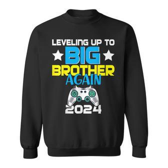 Leveling Up To Big Brother Again 2024 Pregnancy Announcement Sweatshirt - Thegiftio UK