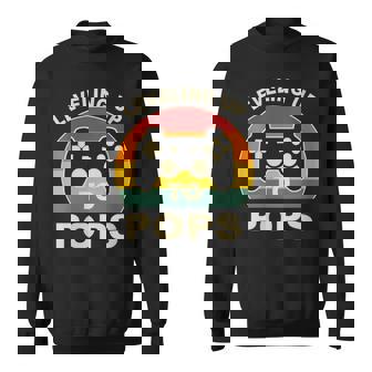 Leveling Up To Pops Video Games Lover Father's Day Sweatshirt - Thegiftio UK