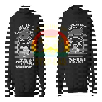 Leveling Up To Step-Dad Video Games Lover Father's Day Sweatshirt - Thegiftio UK