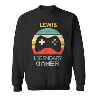 Lewis Name Personalised Legendary Gamer Sweatshirt - Seseable