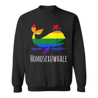 Lgbt Gay Lesbian Homosexuwhale Pride Pride Month Sweatshirt - Monsterry CA