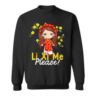 Li Xi Me Please Tet Vietnamese Chuc Mung Nam Moi For Girls Sweatshirt - Monsterry