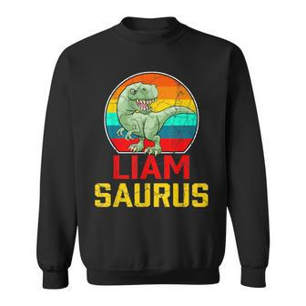 Liam Saurus Family Reunion Last Name Team Custom Sweatshirt | Seseable UK