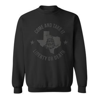 Come And Take It Liberty Or Death Texas Tactical Black Sweatshirt - Monsterry UK