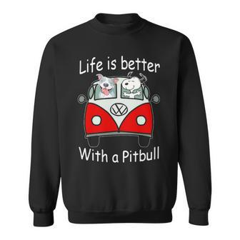 Life Is Better With A Pitbull Sweatshirt | Mazezy
