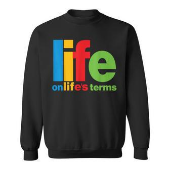 Life On Life's Terms Aa Na Slogan Sayings Motivational Sweatshirt - Monsterry