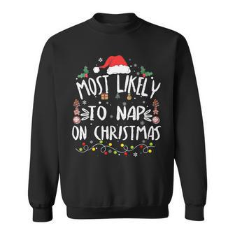Most Likely To Nap On Christmas Award-Winning Relaxation Sweatshirt | Mazezy