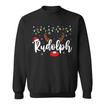 Most Likely To Try Ride Rudolph Couples Christmas Meme Sweatshirt - Monsterry