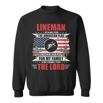 Lineman American Flag Lineman Sweatshirt | Mazezy