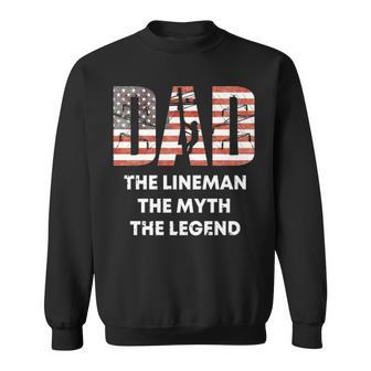 Lineman Dad Back Of Clothing Line Worker Sweatshirt | Mazezy