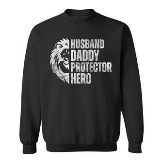 Lion Dad Husband Daddy Protector Hero Fathers Day Sweatshirt - Thegiftio UK