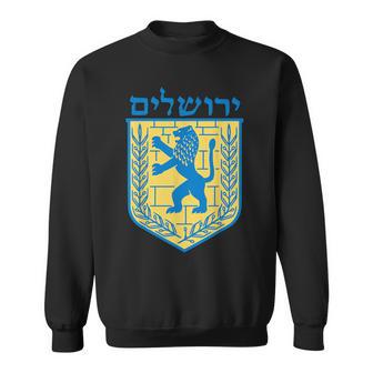 Lion Of Judah Israel Jewish Jerusalem Sign Jew Hebrew Sweatshirt - Monsterry AU