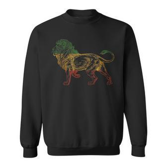 Lion Of Judah Rasta Reggae Ethiopia Jamaica Sweatshirt - Monsterry UK