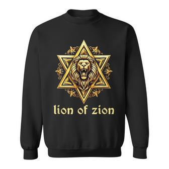 Lion Of Zion Lion Of Judah Star Of David Jamaica Rasta Sweatshirt - Thegiftio UK