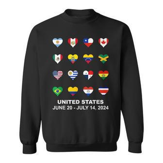 List Flag Of Countries In Copa United States Of America 2024 Sweatshirt - Monsterry CA