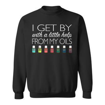 I Get By With A Little Help From My Essential Oils Sweatshirt - Monsterry