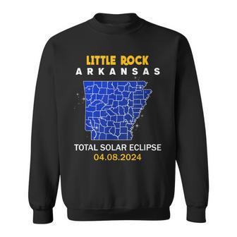 Little Rock Arkansas Total Solar Eclipse 2024 Sweatshirt - Monsterry