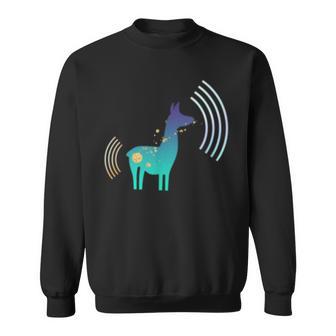 Llama Leona In Sounds Sweatshirt - Monsterry