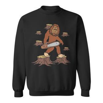 Logger Bigfoot Woodsman Arborist Chainsaw Sweatshirt | Mazezy