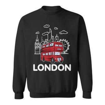 London Vibes Famous London Landmarks Souvenir London Love Sweatshirt - Seseable