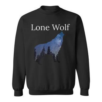 Lone Wolf For Shy Introverts & Wolf Lovers Guys Sweatshirt - Monsterry AU