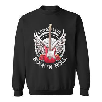Long Live Rock And Roll Rock&Roll Vintage Electric Guitars Sweatshirt - Seseable