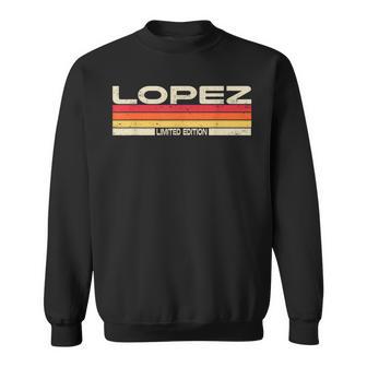 López Apellido Cumpleaños Familia Reunión 80S 90S Sunset Camisa de entrenamiento - Regaloses