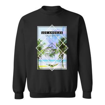 Los Angeles California Geometric Urban Beach Graphic Sweatshirt - Monsterry AU